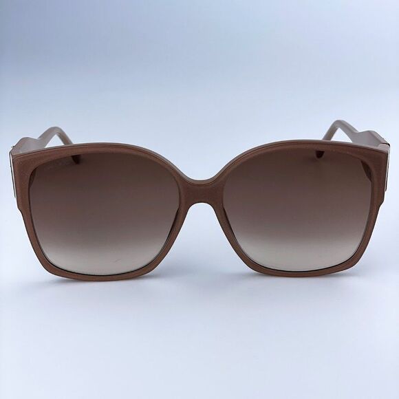 NEW Jimmy Choo Noemi/S KON HA Nude Glitter Brown Gradient Square Women Sunglasse - Picture 4 of 12